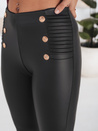 Női öko bőr leggings gombokkal fekete Dstreet UY2726 Dstreet UY2726