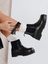 Női STEPBACK csizma magas talppal fekete Dstreet ZY0494 ZY0494
