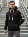 Férfi kapucnis pulóver fekete Dstreet BX5941