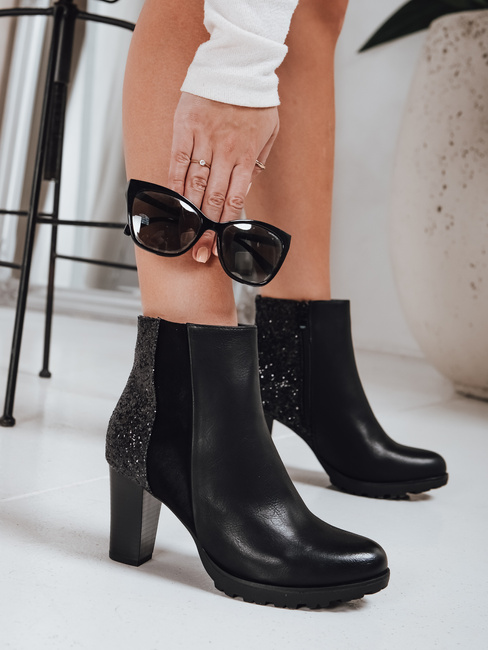 Női sarokcsizma fekete Dstreet ZY1264 ZY1264