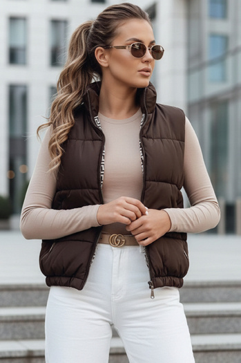 Női steppelt mellény URBANELLE barna Dstreet TY4970 Dstreet TY4970