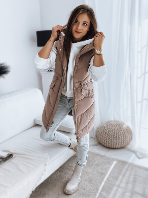Női steppelt mellény GAMIS rózsaszín Dstreet TY3292