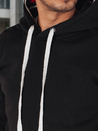 Férfi kapucnis pulóver fekete Dstreet BX5940