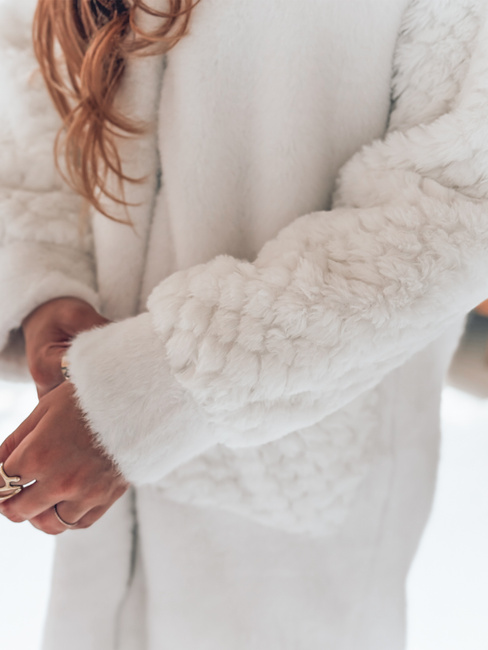 Női szőrme kabát MISSFLUFF fehér Dstreet TY4983