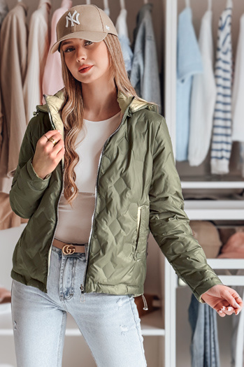 Női átmeneti kétirányú dzseki SYLVIAN zöld Dstreet TY4860