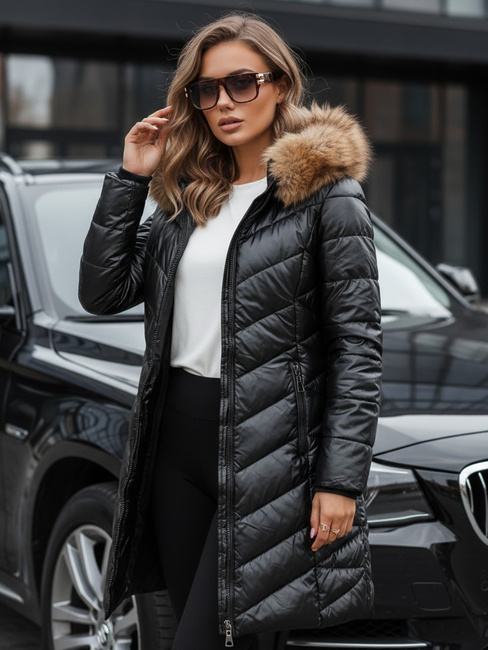 Női steppelt téli kabát BELLATRIX fekete Dstreet TY4581z