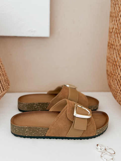 Női flip-flopok NOLVINA bézs Dstreet ZY0977