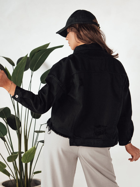 Női oversize farmer dzseki MOLI fekete Dstreet TY4132
