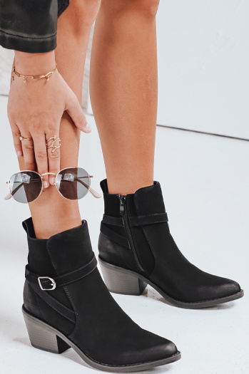 Női fekete csizma Dstreet ZY0516 ZY0516
