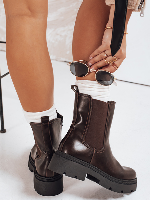 Női barna csizma Dstreet ZY1208 ZY1208