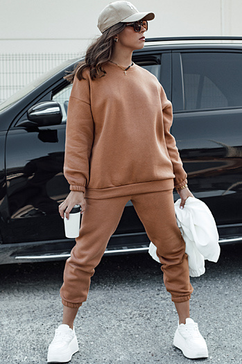 Női tréningruha szett ARIELLA PREMIUM mokka Dstreet AY1097