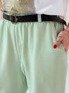 Női chino nadrág övvel TAILANDI menta Dstreet UY2552