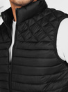 Férfi steppelt mellény fekete Dstreet TX5076
