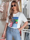 Női nyomtatott póló KINDBE fehér Dstreet RY2614_1