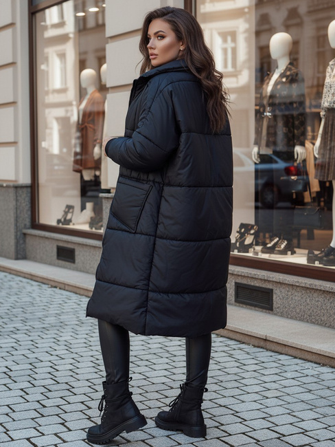 Női oversize NADIA steppelt kabát fekete Dstreet TY4542z