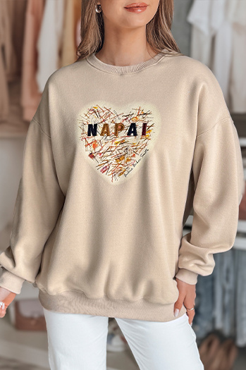 Női oversize pulóver szívvel SERDUCHOVA bézs Dstreet BY1442