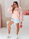 Női oversize pulóver hímzéssel EASYJOY rózsaszín Dstreet BY1513