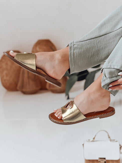 Női szív flip-flopok LOVEMISS arany Dstreet ZY0769