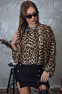 Női oversize LEOPARDY blúz leopárd mintás Dstreet RY2708