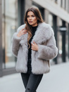 Női rövid szürke szőrmebunda ZARAFIA Dstreet TY5116z