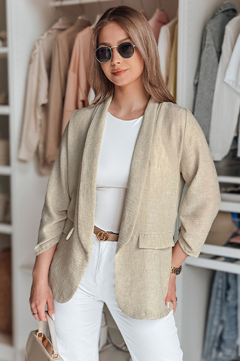 Női oversize kabát SOFT LOVE világosbarna Dstreet PY0133 Dstreet PY0133