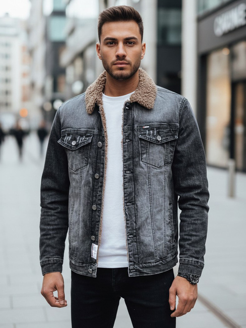 Férfi szigetelt farmer dzseki fekete Dstreet TX4725z