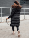 Női steppelt téli kabát szőrmével STYLEBELLA fekete Dstreet TY4608
