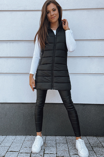 Női hosszú mellény  Szín Fekete DSTREET TY2252