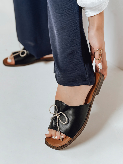 Női flip-flopok masnival KISSBOW fekete Dstreet ZY0756