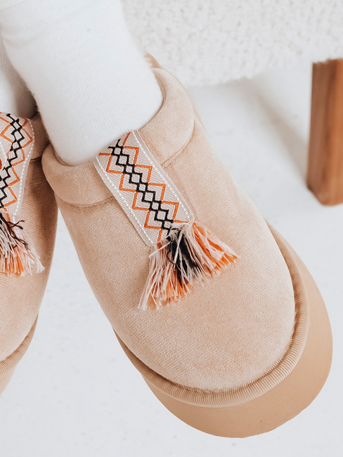 Női szigetelt flip-flopok világos bézs Dstreet ZY1300