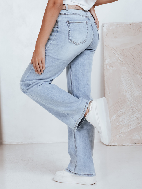 Női magas derekú, széles szárú farmer világoskék Dstreet UY2786