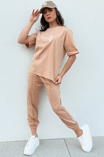 Női tréningruha szett ZIMELAN bézs Dstreet AY1030