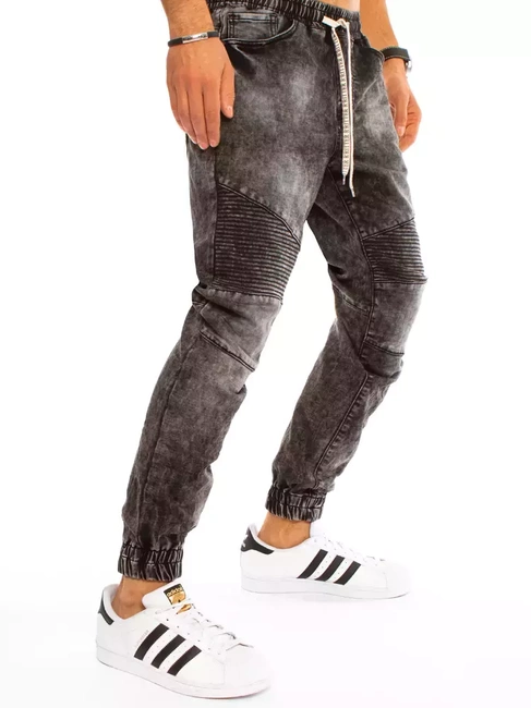 Sötétszürke férfi jogger farmernadrág Dstreet UX3225