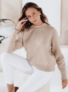 Női basic pulóver DARMILA bézs Dstreet MY2507