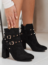 Női szarvasbőr csizma fekete Dstreet ZY1258