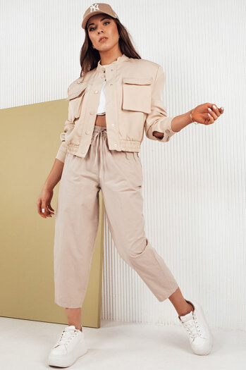 Női kötetlen stílusú nadrág BALLOON FANTASY Szín Bézs DSTREET UY1669