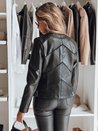 Női bőrkabát CHICLEATHER fekete Dstreet TY4969