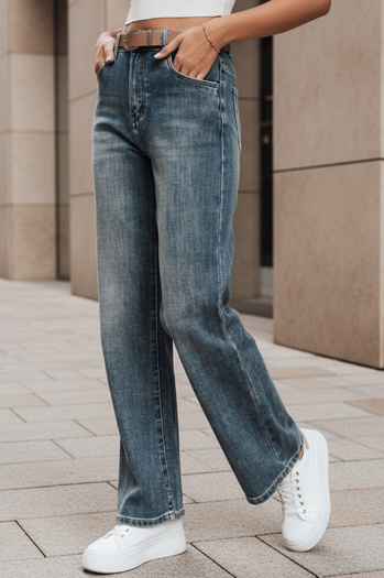 Női széles szárú farmer nadrág kék Dstreet UY2788