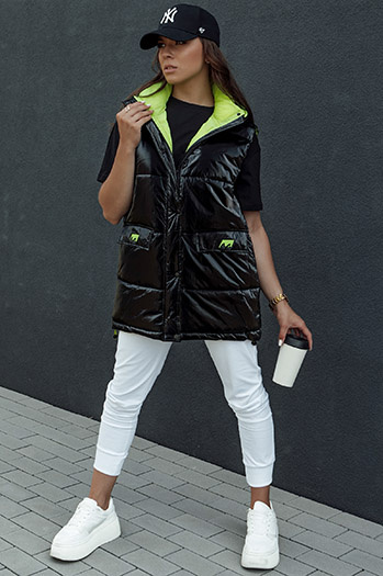 Kamizelka damska pikowana MAYLO czarna Dstreet TY4521