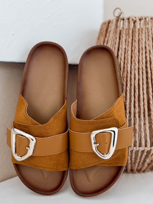 NOLVINA női camel flip-flopok Dstreet ZY0976