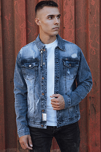 Férfi farmerdzseki kék Dstreet TX4853