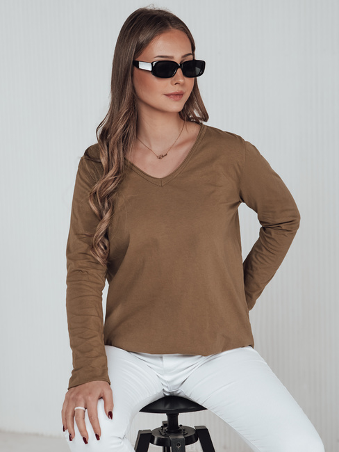 Női oversize blúz VAVLSTYLES sima camel Dstreet RY2686