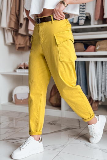 Női buggyos nadrág GOTRENDI mustár Dstreet D Street UY2527