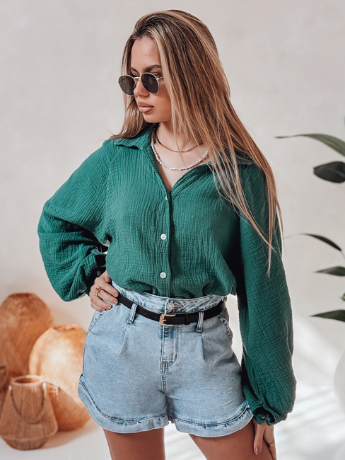 Női farmer rövidnadrág övvel SHORT LOVER kék Dstreet SY0468