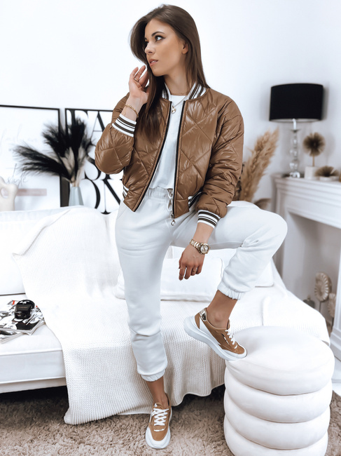 Női bomber dzseki BOMBER Szín Camel DSTREET TY3431