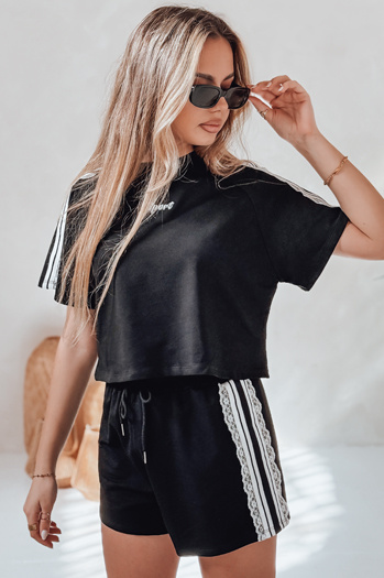 Női edzőruha szett LOVE SPORT fekete Dstreet AY1135 AY1135