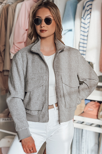 Női átmeneti oversize bomber dzseki LUMINA szürke Dstreet TY4792