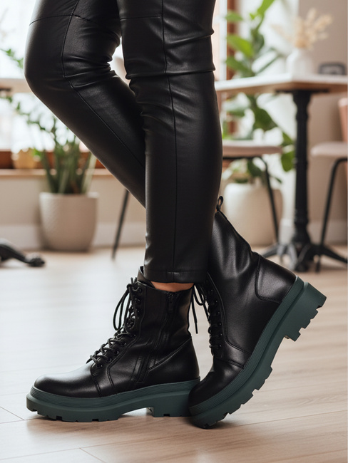 Női HARDSTEP kötött csizma fekete Dstreet ZY1304