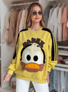 Női oversize melegítőfelső foltokkal CUTE MAKEX sárga Dstreet BY1489_2