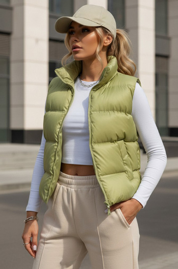 Női steppelt mellény WILLOW Szín Világoszöld DSTREET TY3797